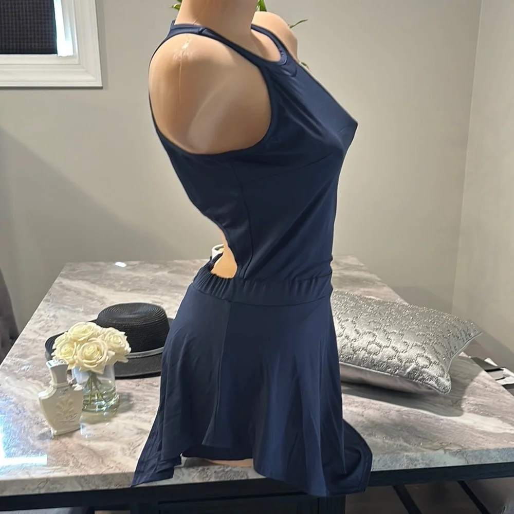 Amazon Essentials Blue Asymmetrical Sundress Sleeveless Resort Wear - Picture 7 of 13